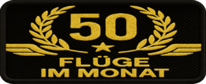 50 Flüge im Monat